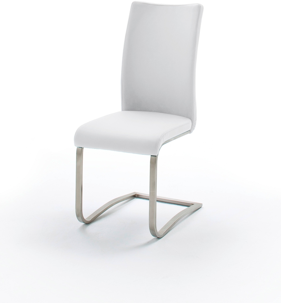 2er-Set Schwingstuhl 'Arco' Weiß Kunstleder Bild 1