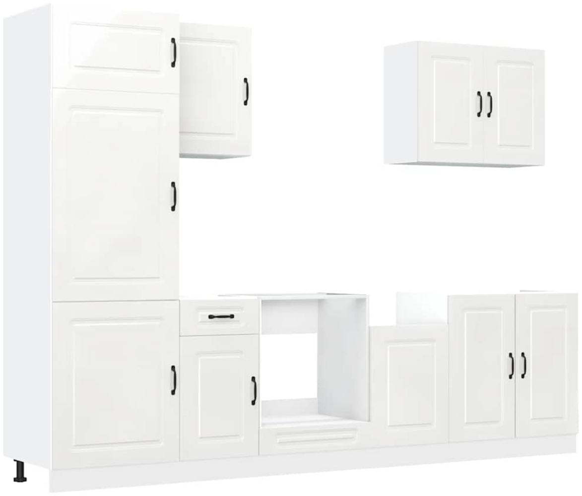 vidaXL 7-tlg. Küchenschrank-Set Kalmar Hochglanz-Weiß Holzwerkstoff 3314763 Bild 1