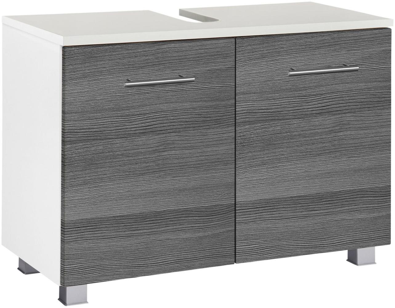 welltime Waschbeckenunterschrank Trento, verschiedene Ausführungen und Farben Badmöbel Unterschrank Breite 80 cm, mit viel Stauraum, Badschrank WBU Bild 1