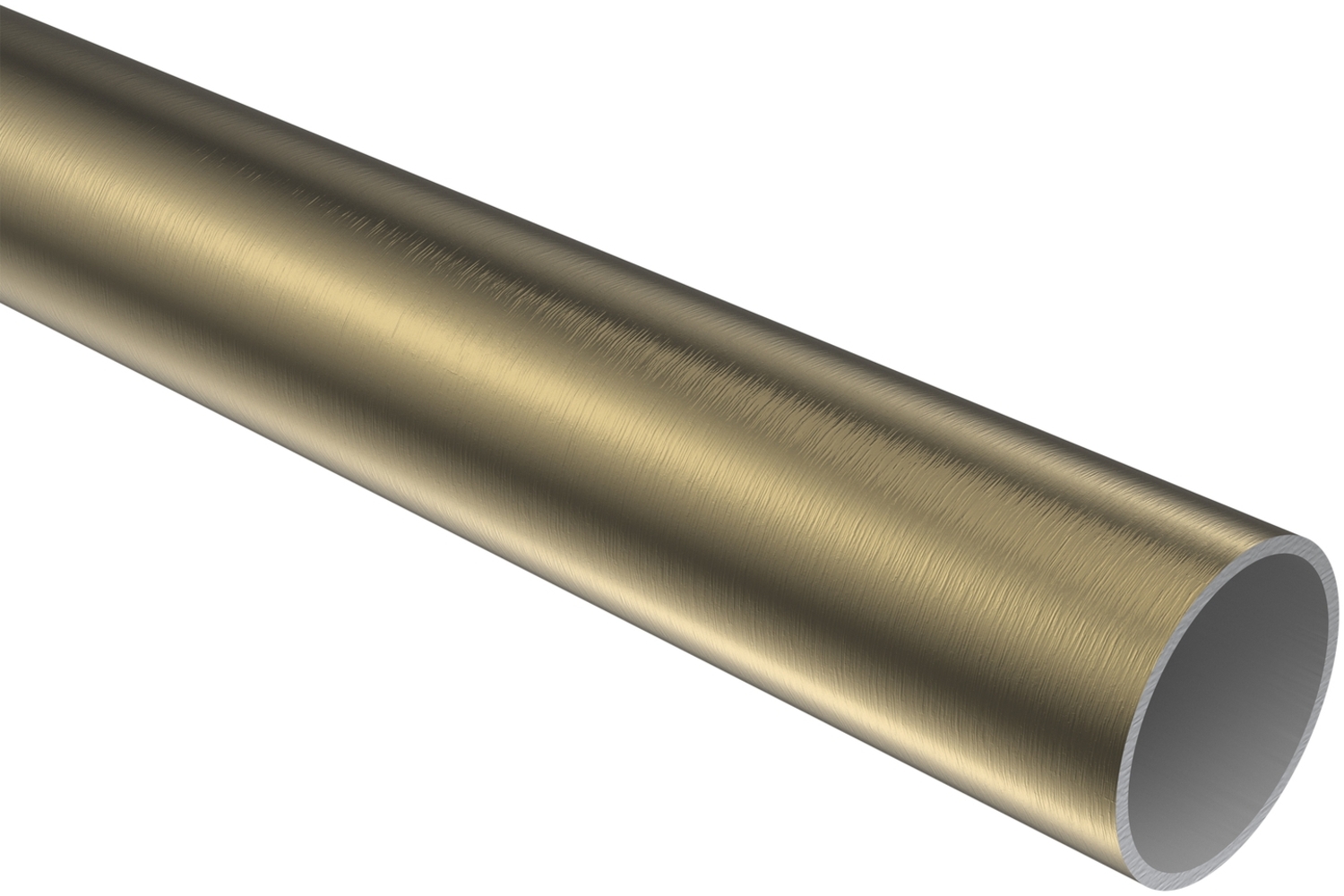 Rundrohr 180 cm, 20 mm Ø Messing Antik Bild 1