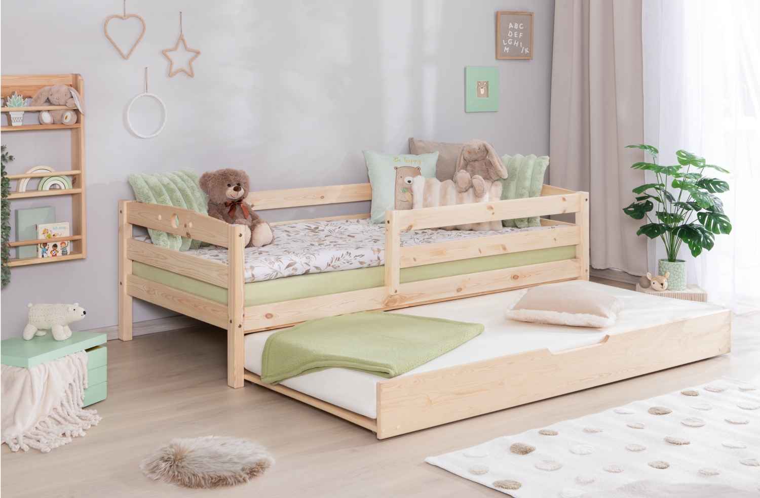 Einzelbett Kinderbett "Eli" 90x200 Kiefer massiv Bild 1