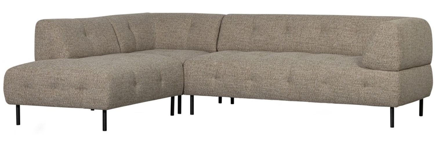 Ecksofa Lloyd aus grobmaschigen Stoff Links, Braun Bild 1