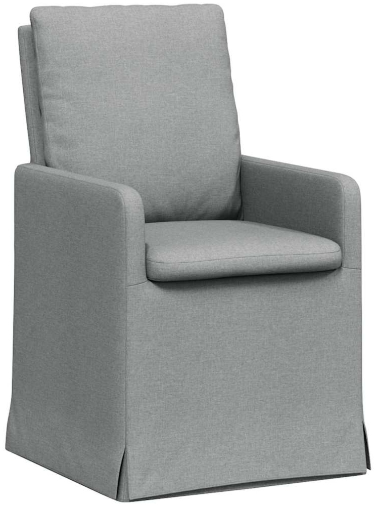 vidaXL Esszimmerstühle 2 pcs Hellgrau 57 x 67 x 98 cm Stoff 42017916 Bild 1