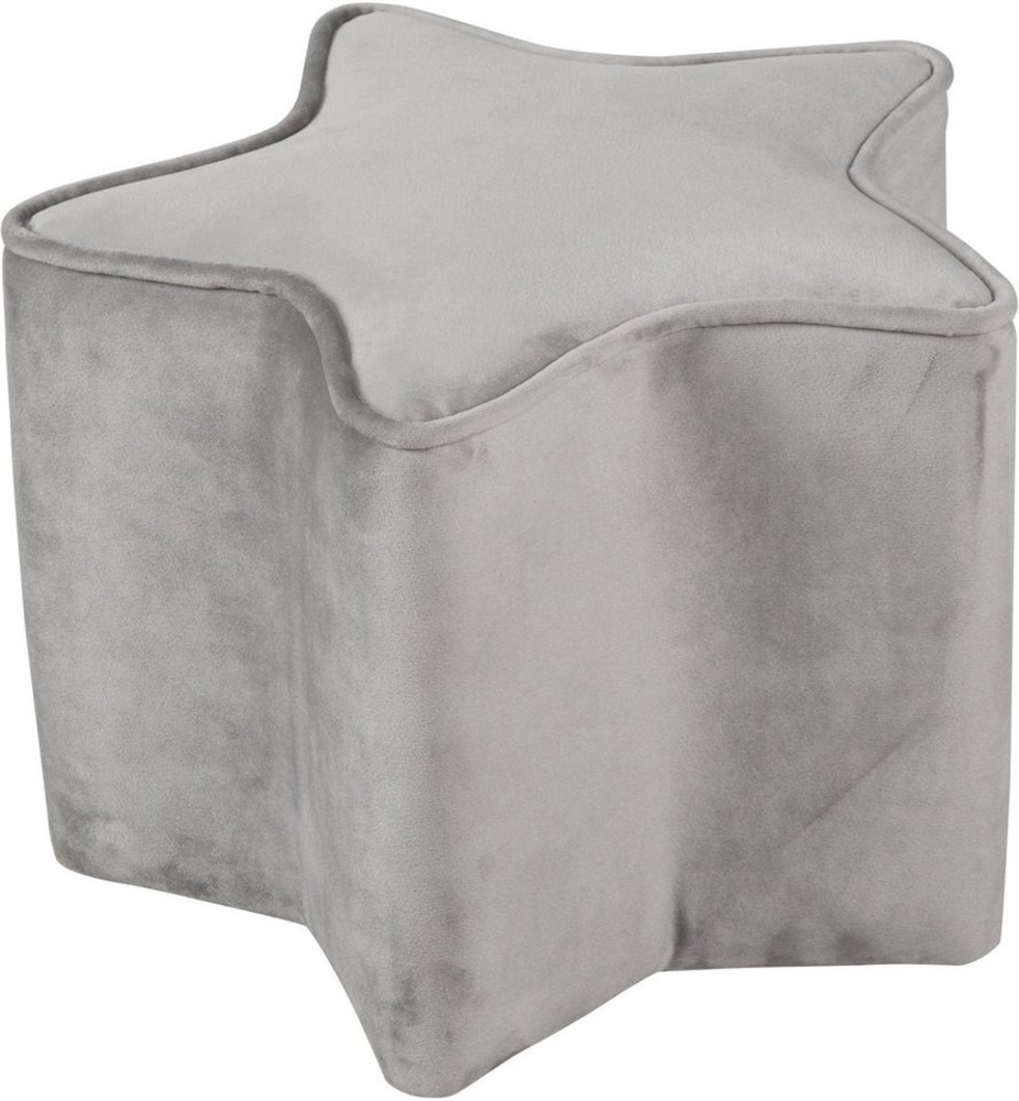 roba Kinderhocker 'Lil Sofa' in Sternform - Samtstoff - Grau Bild 1