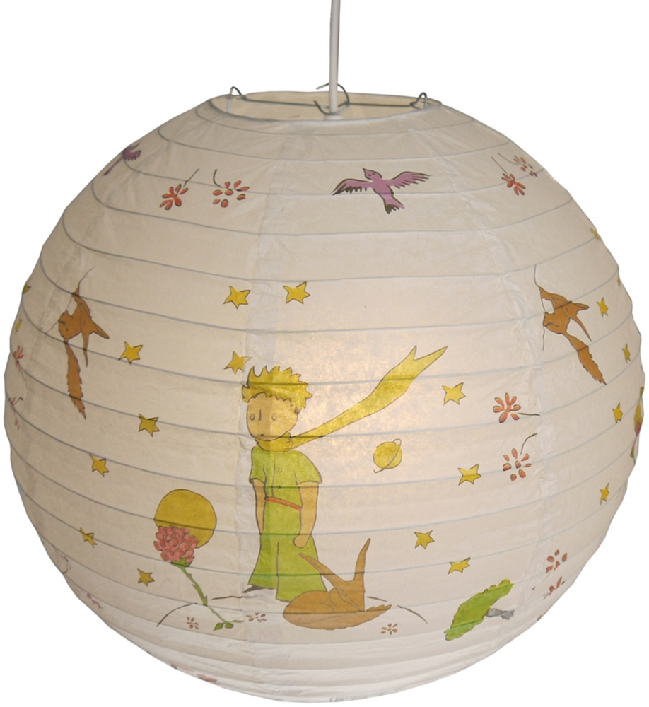 Papier Lampenschirm fürs Kinderzimmer mit "Der kleine Prinz" Motiv Bild 1