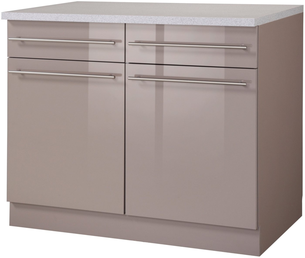 wiho Küchen Unterschrank Chicago 100 cm breit, 2 Schubkästen und 2 Türen, für viel Stauraum Bild 1