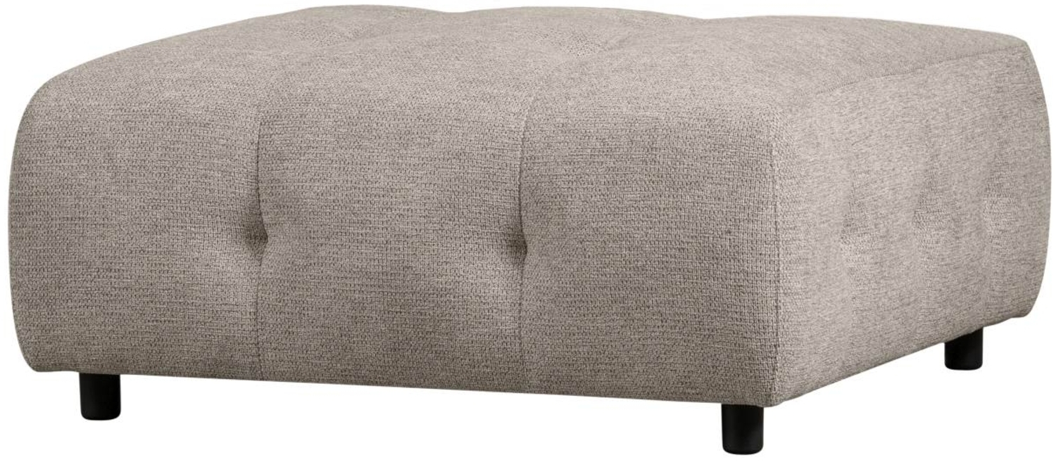 Hocker Louis aus Chenille, Hellgrau Bild 1