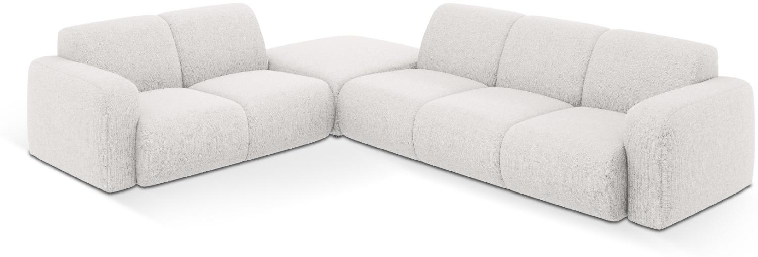 Micadoni Boucle Ecksofa Molino 6-Sitzer Links Chenille Hellgrau Bild 1