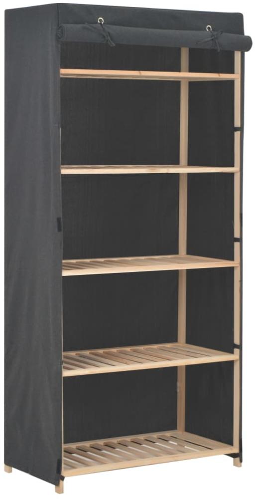 vidaXL Kleiderschrank Grau 79 x 40 x 170 cm Stoff [248191] Bild 1