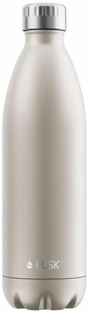 FLSK Trinkflasche, Edelstahl, silber, 1L, 2. Generation Bild 1