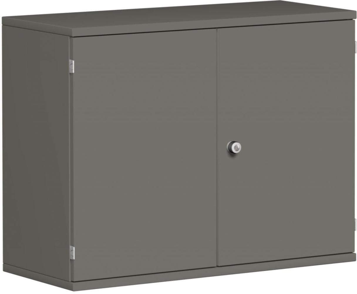 Flügeltürenschrank, 100x42x77cm, Graphit Bild 1