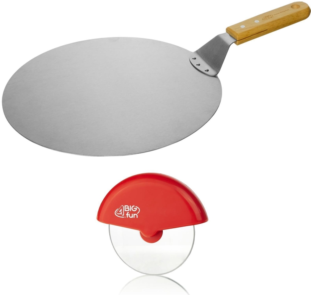 Ø30.5 Pizzaschaufel Pizzaheber Pizzaschneider Pizzamesser Pizzarad Set Cutter Bild 1