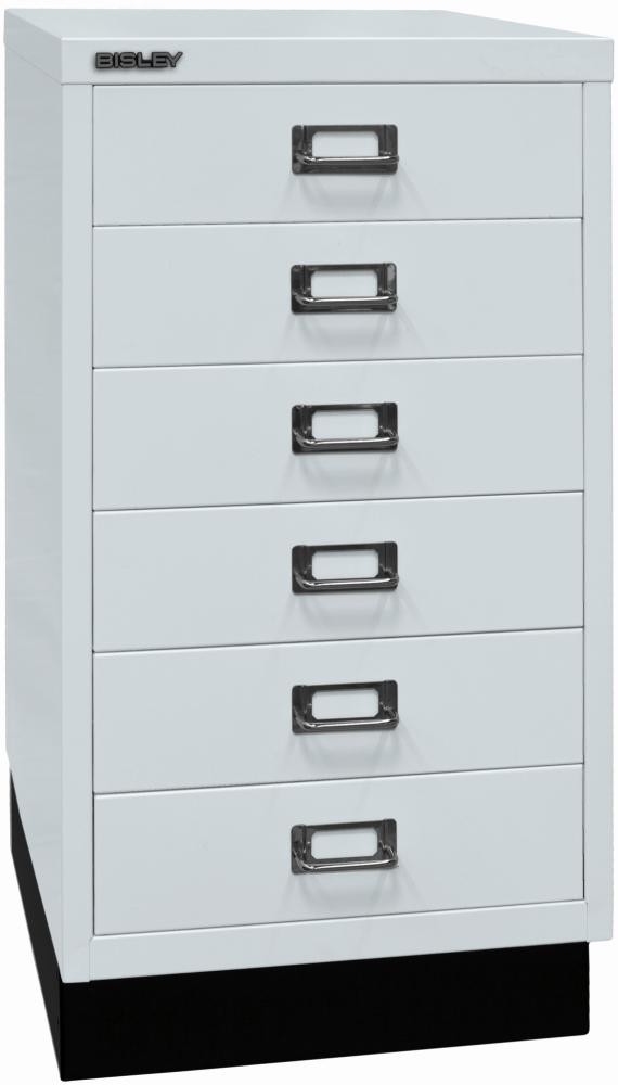 Bisley MultiDrawer™, 29er Serie mit Sockel, DIN A3, 6 Schubladen, Farbe lichtgrau Bild 1