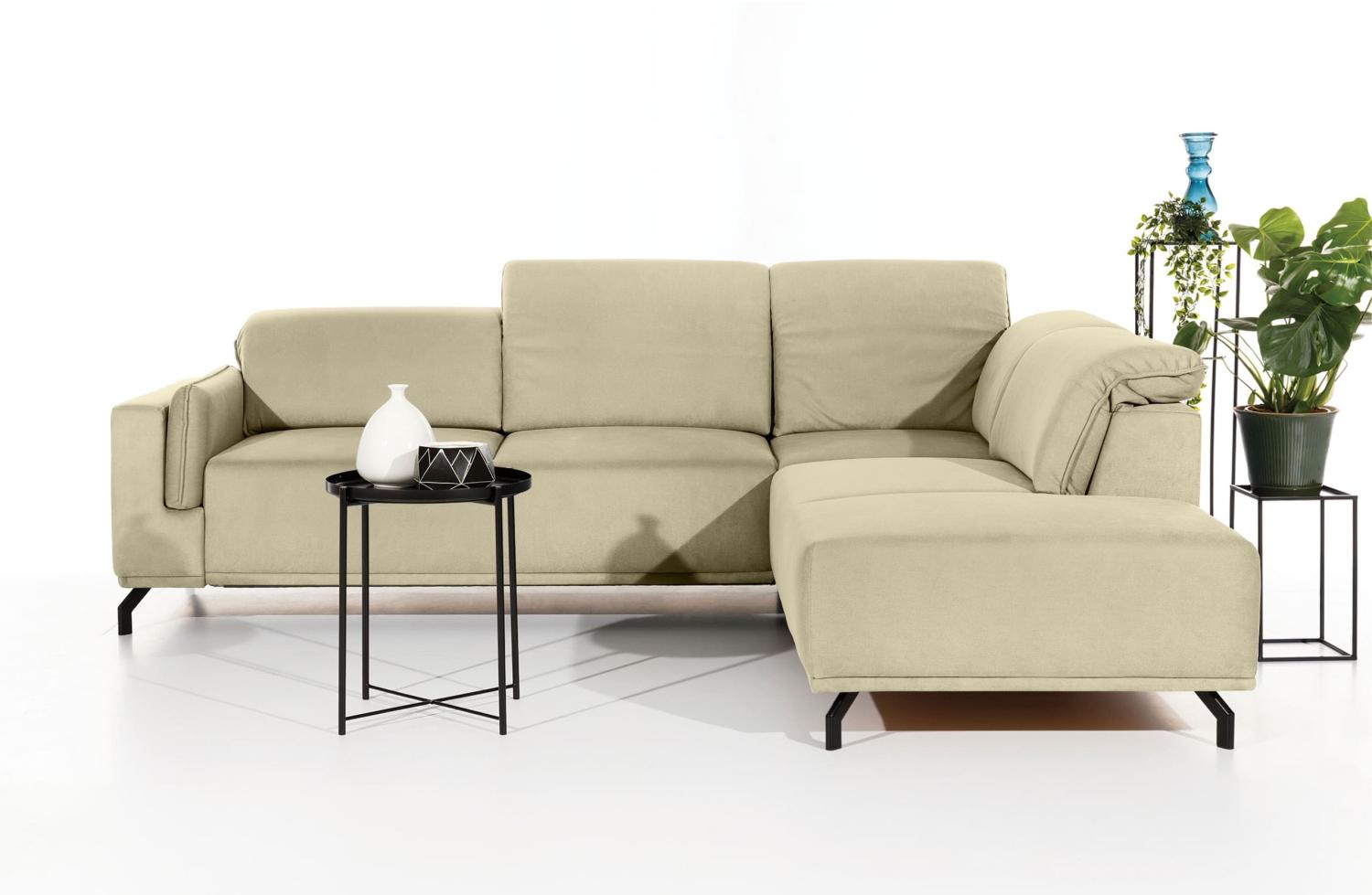 Ecksofa Busto rechts - mit Schlaffunktion - Champanger Bild 1
