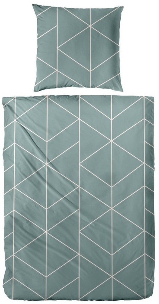 Primera Bettwäsche Mako-Satin-Bettwäsche Golden, Mako-Satin, mit denzenten Linien Bild 1