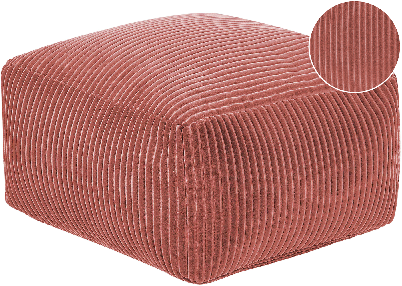 Pouf MUKKI Hellrot Baumwolle 50 cm 50 cm Bild 1