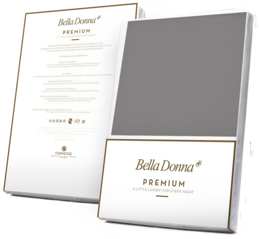 Formesse Spannbetttuch Bella Donna Premium 180/200 - 200/220 cm hellanthrazit (0215) Bild 1