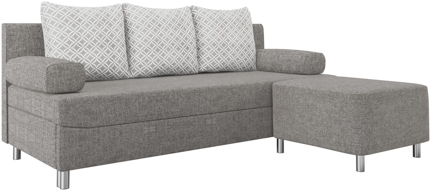 Schlafsofa Dover (Sofa mit Polsterhocker, Farbe: Lux 05 + Evo 32) Bild 1