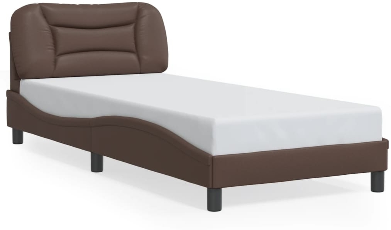 vidaXL Bettgestell ohne Matratze "Hvar" Braun 80x200 cm Kunstleder 3207962 Bild 1