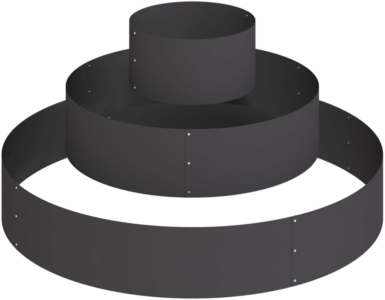 vidaXL Metallpflanzgefäß Stahl/Schwarz Stahl Groß Dekorative Intarsien 873655 Bild 1