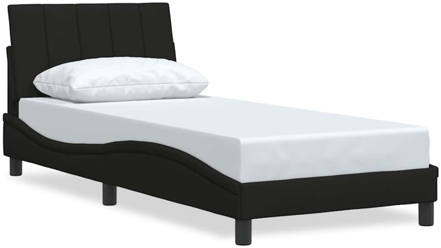 vidaXL Bettgestell ohne Matratze "Hanko" Schwarz 90x190 cm Stoff 3310358 Bild 1