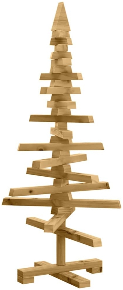 vidaXL Holz Weihnachtsbaum mit Ständer Braun 90 cm Massivholz Kiefer 42016698 Bild 1