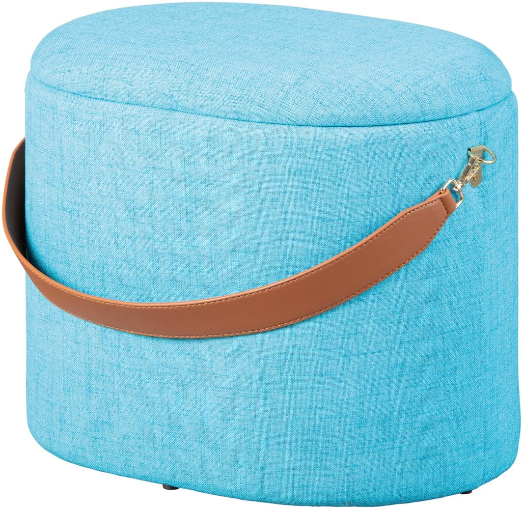 Hocker DILIA, Stoff blau Bild 1