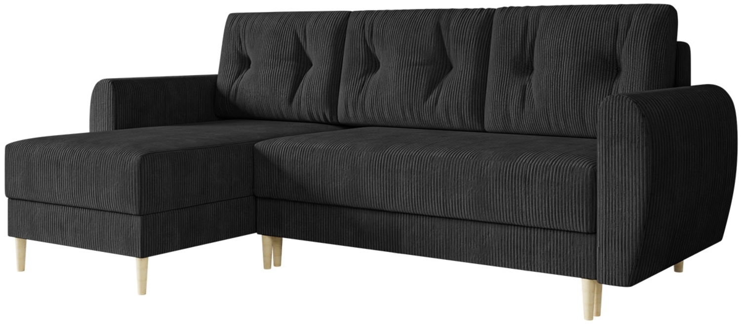 Ecksofa Jazon L Cord mit Bettkasten und Schlaffunktion (Farbe: Poso 135) Bild 1