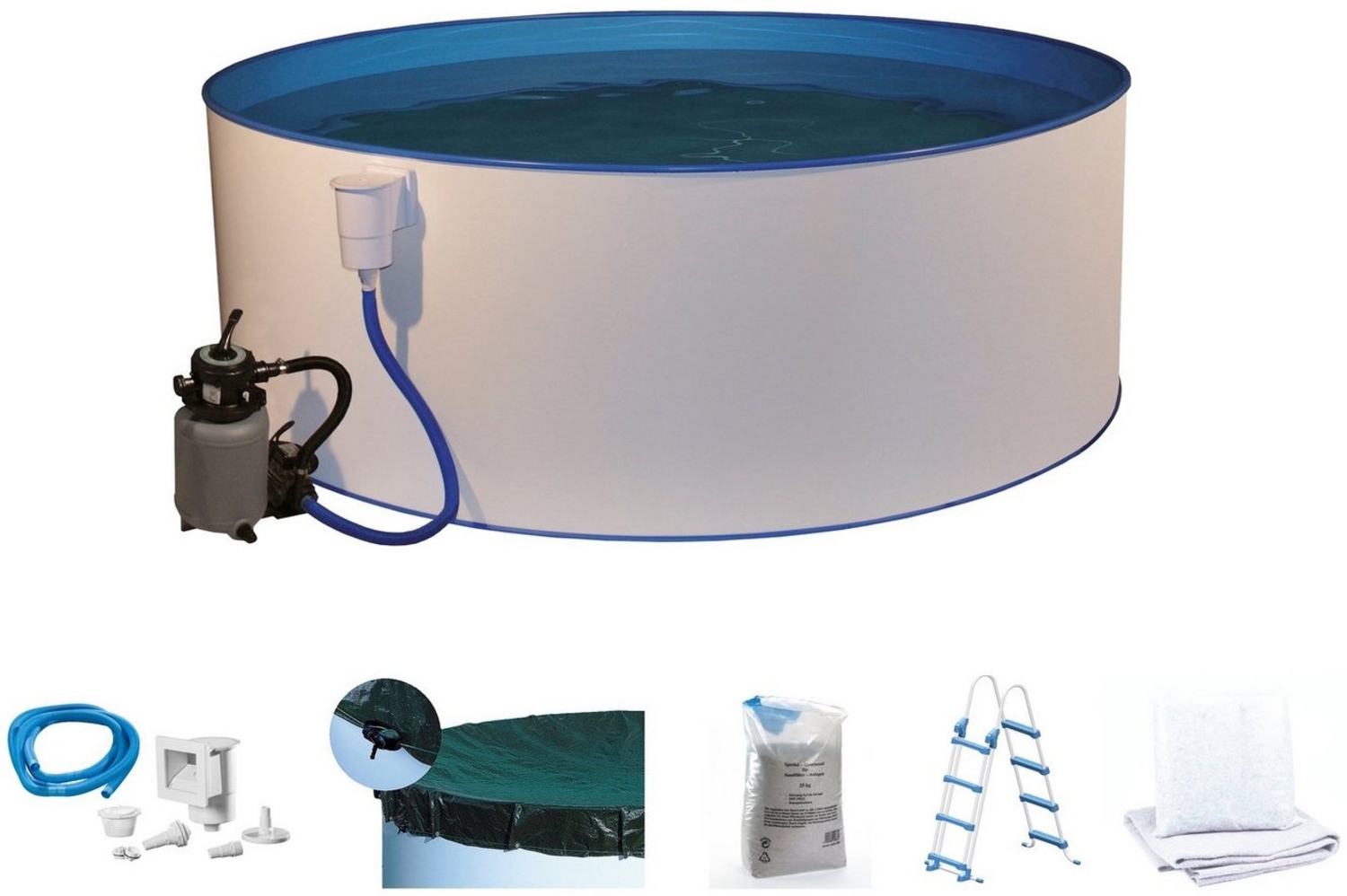my POOL BWT Rundpool inkl. Sicherheitsleiter und weiterem Zubehör (Komplett-Set, 7-tlg), in verschiedenen Größen Bild 1