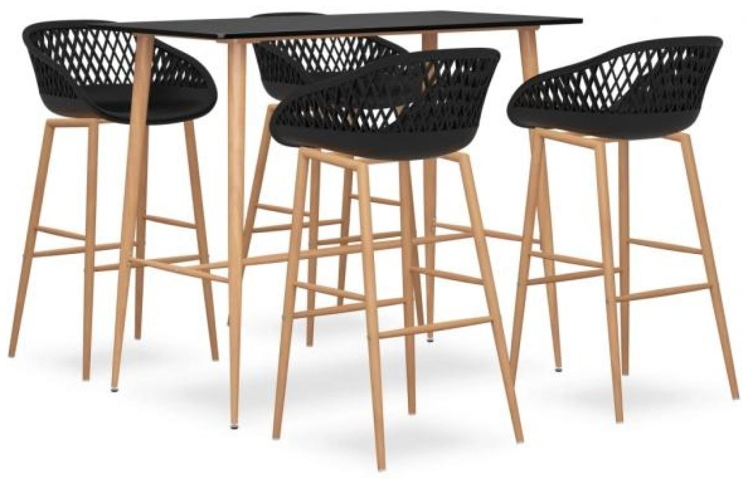 vidaXL 5-tlg. Bar-Set Schwarz [3057462] Bild 1