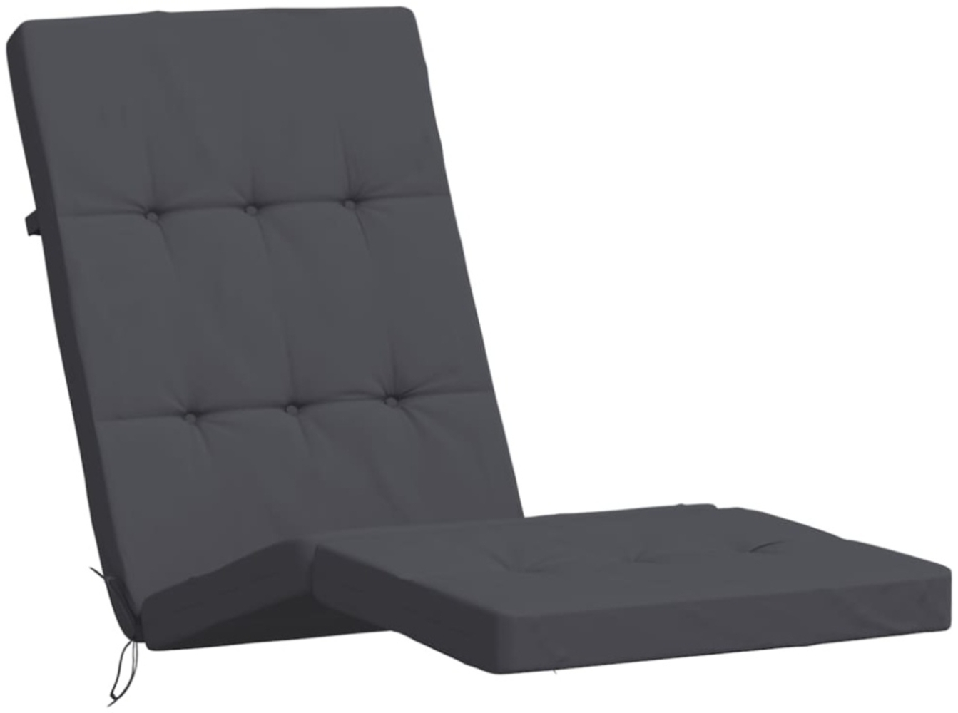 vidaXL '361984' Liegestuhl-Auflagen 2 Stk. Oxford-Gewebe, anthrazit, 180 x 55 x 7 cm Bild 1
