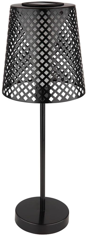 2er Set LED Solarleuchte, Loch Design, schwarz, H 50 cm Bild 1