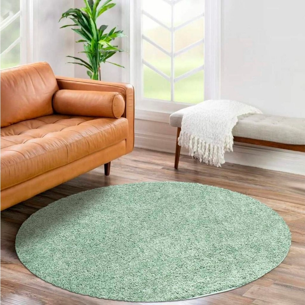 Carpet City Hochflor-Teppich City Shaggy, rund, Höhe: 30 mm, Teppich Einfarbig Uni, besonders flauschig-weich Bild 1