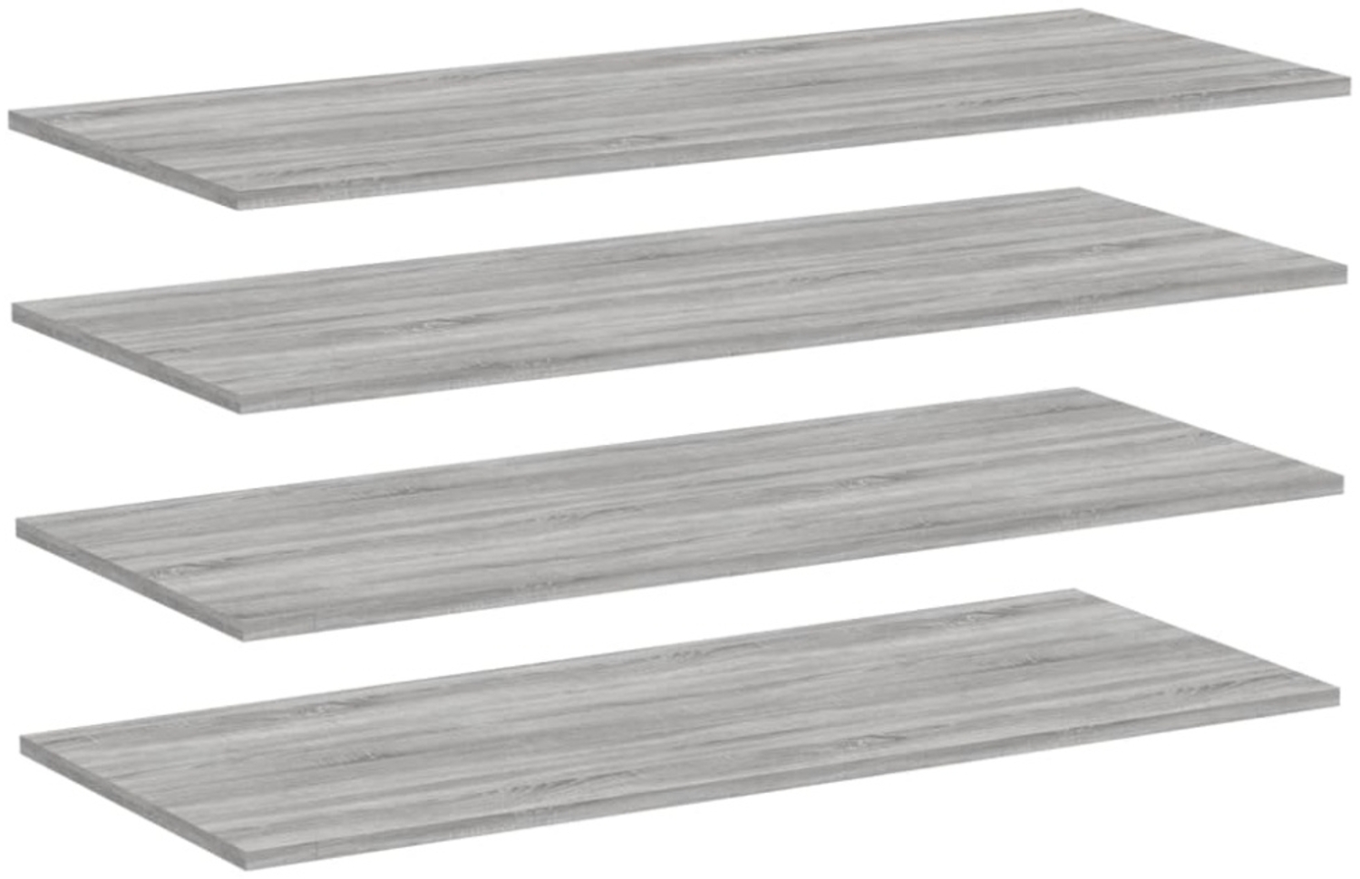 vidaXL Wandregale 4 Stk. Grau Sonoma 100x40x1,5 cm Holzwerkstoff 838304 Bild 1