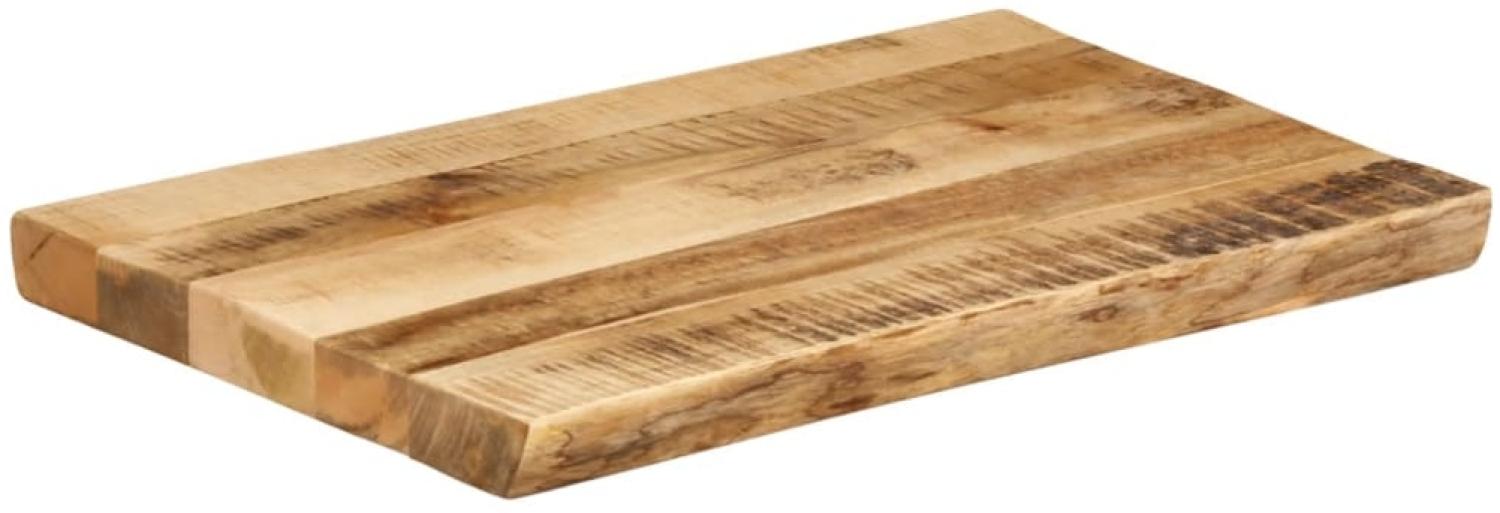 vidaXL Tischplatte mit Baumkante 70x40x2,5 cm Raues Mango Massivholz 370657 Bild 1