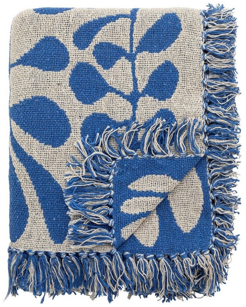 Wohndecke Bloomingville Nevine Decke, Blue, 160 x 130 cm, Bloomingville Bild 1