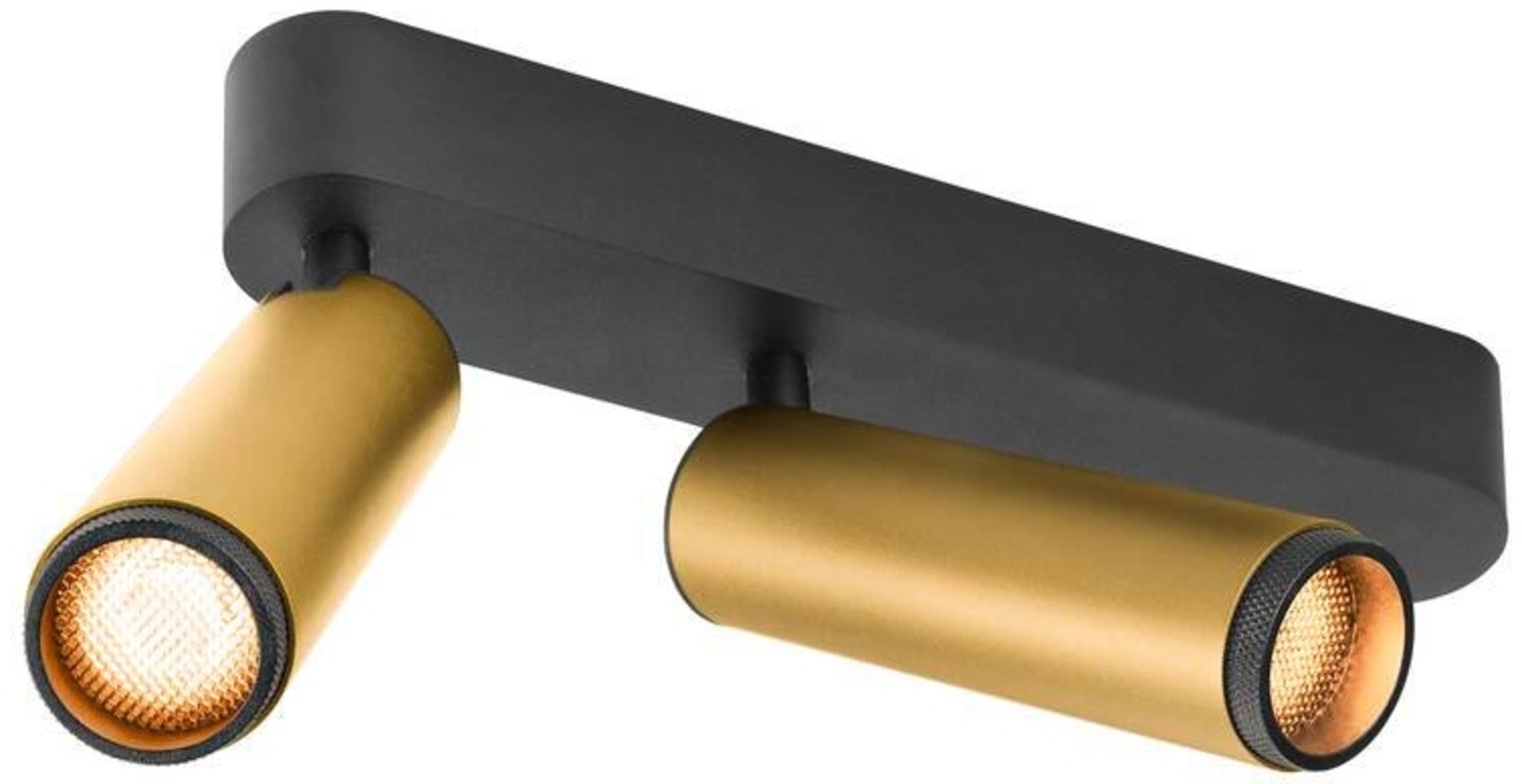 SLV GRIP! M, Deckenaufbauleuchte, double, PHASE, 2700 K, 28 W, 42°, gold / schwarz - Wand- und Deckenleuchten Bild 1