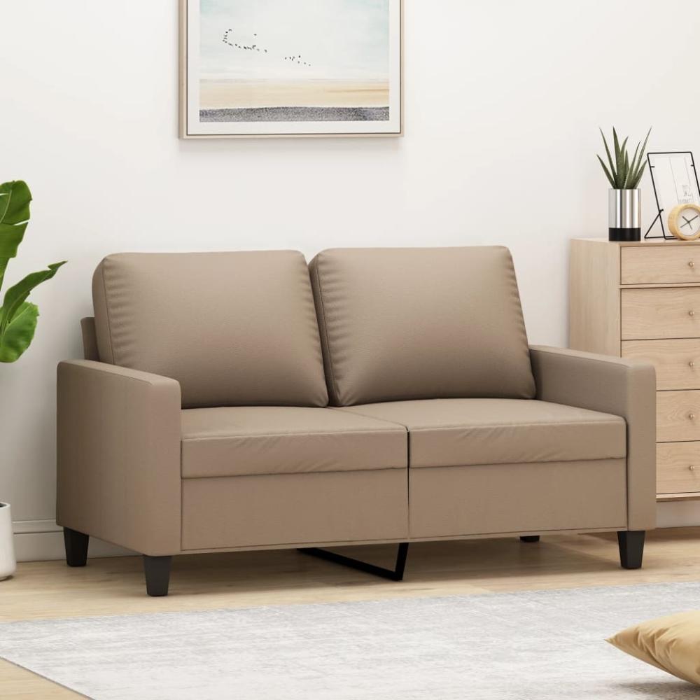 vidaXL 2-Sitzer-Sofa Cappuccino-Braun 120 cm Kunstleder 359136 Bild 1