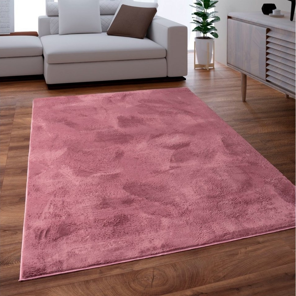 Paco Home Fellteppich Kunstfell Soft 380, rechteckig, Höhe: 14 mm, Langflor, Kuschelteppich - besonders weich, Uni-Farben Bild 1