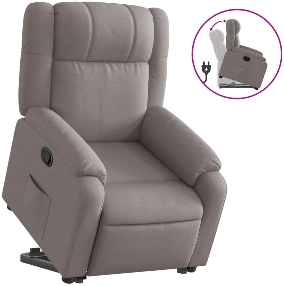 vidaXL Relaxsessel mit Aufstehhilfe Taupe Stoff 3205210 Bild 1