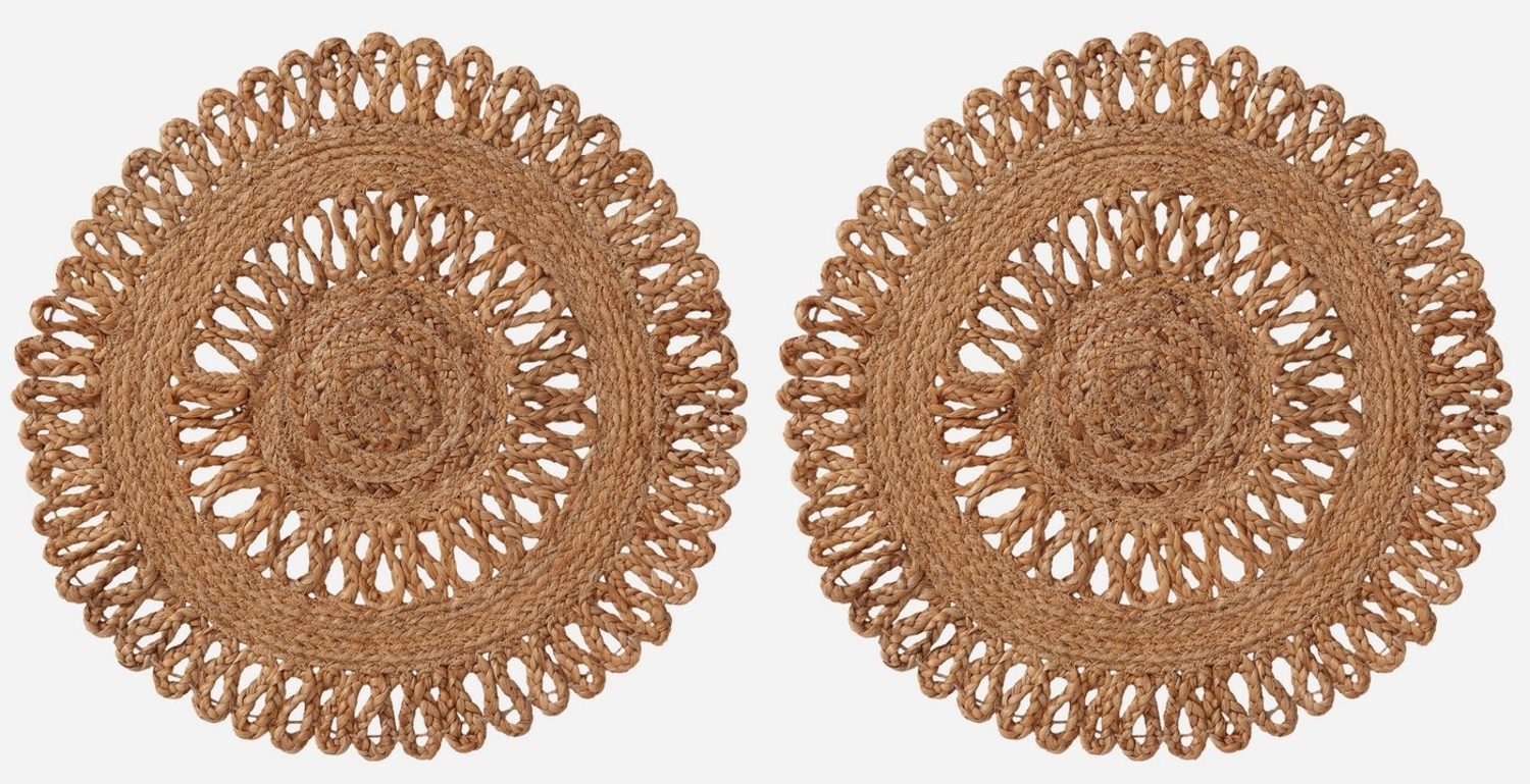 my home Platzset Aimka, (Set, 2-St, 2 Stück), Handgefertigt, 35x35, rund Bild 1