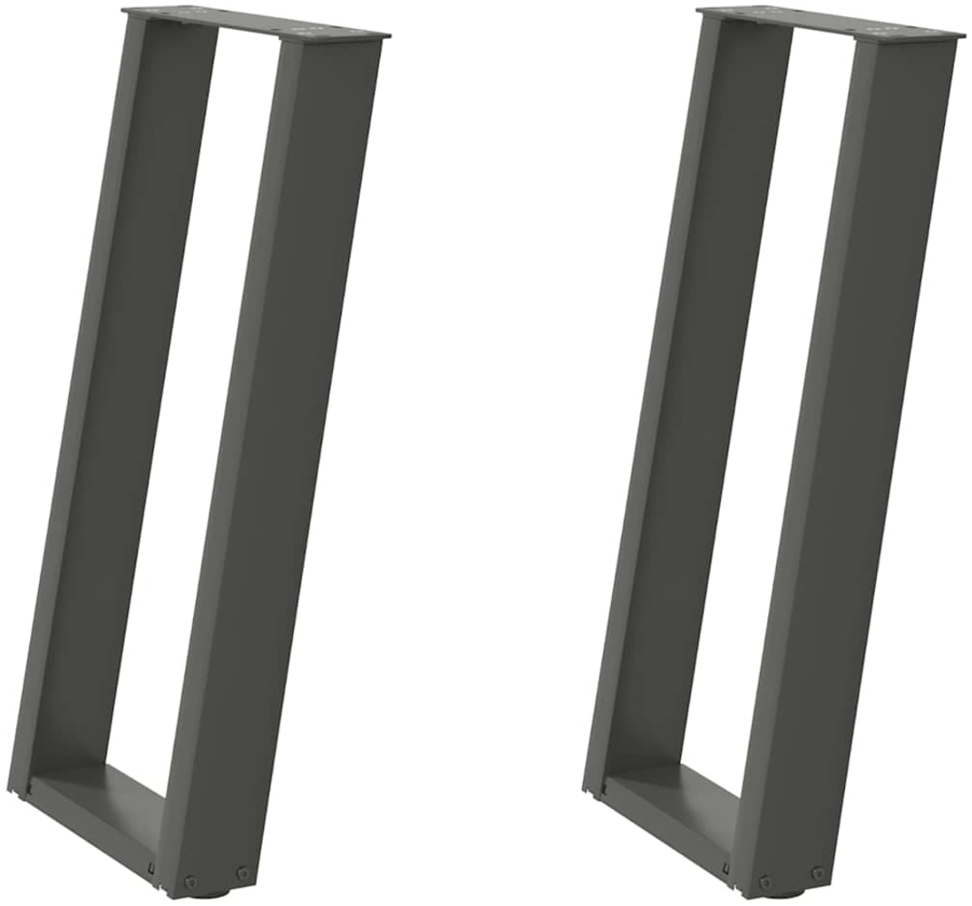 vidaXL Konsolentischbeine U-Form 2 Stk. Anthrazit 28x(72-73) cm Stahl 4012778 Bild 1