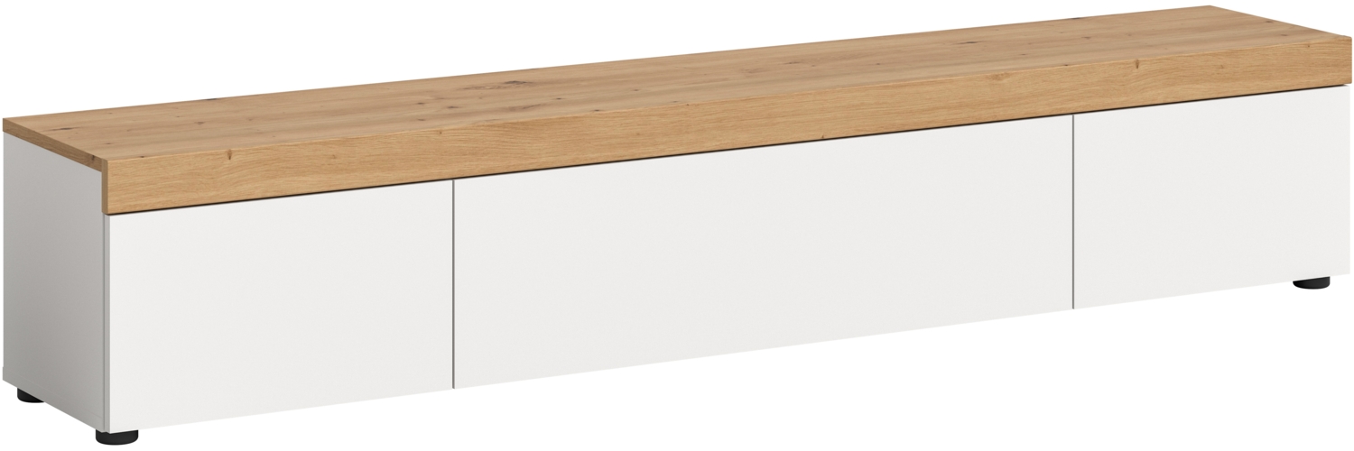 Lowboard groß (B/H/T: 180x34x33 cm) in weiß Nachbildung Bild 1