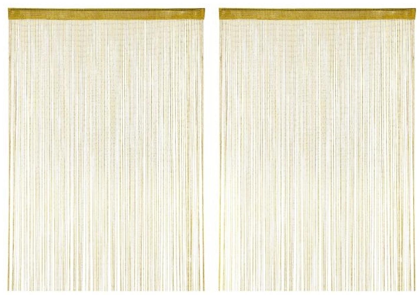 2 x Fadenvorhang Glitzer gold 145x245 cm 10040667 Bild 1