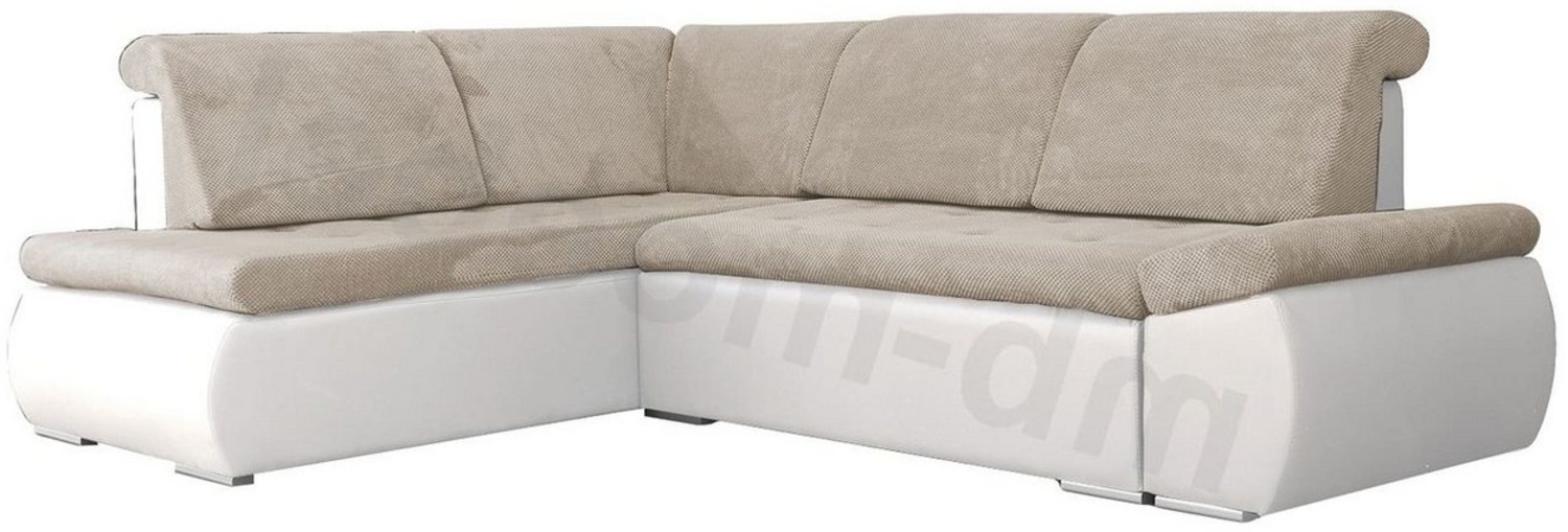 MOEBLO Ecksofa BONITA, Eckcouch mit Bettfunktion Couch L-Form Polstergarnitur Wohnlandschaft Polstersofa mit Ottomane Couchgranitur Sofa, mit Schlaffunktion und Bettkasten, - (BxHxT): 256 x 88 x 184 cm Bild 1