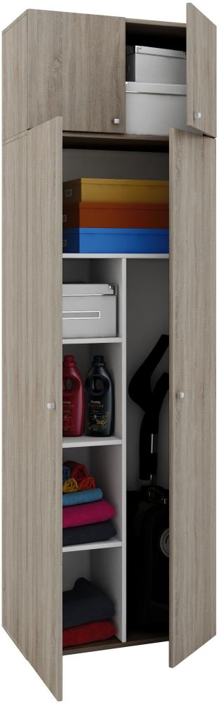 Mehrzweckschrank Kleiderschrank Hochschrank Garderobe Flur Schrank Eiche Dekor Bild 1