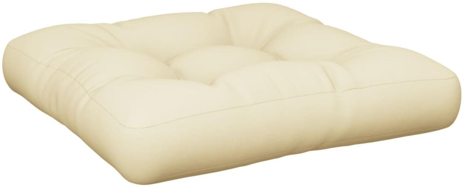 vidaXL Palettenkissen, Stoff, Creme 58 x 58 x 10 cm Bild 1