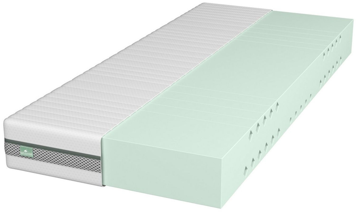 Kaltschaummatratze Balance, zwei unterschiedlich feste Liegeseiten (H2/H3), Matratzenheld, 20 cm hoch, ergonomische 7-Zonen Wendematratze Bild 1