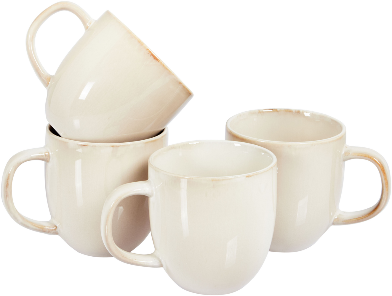 Becher 4er Set GINSENG Steinzeug Helles Beige Bild 1