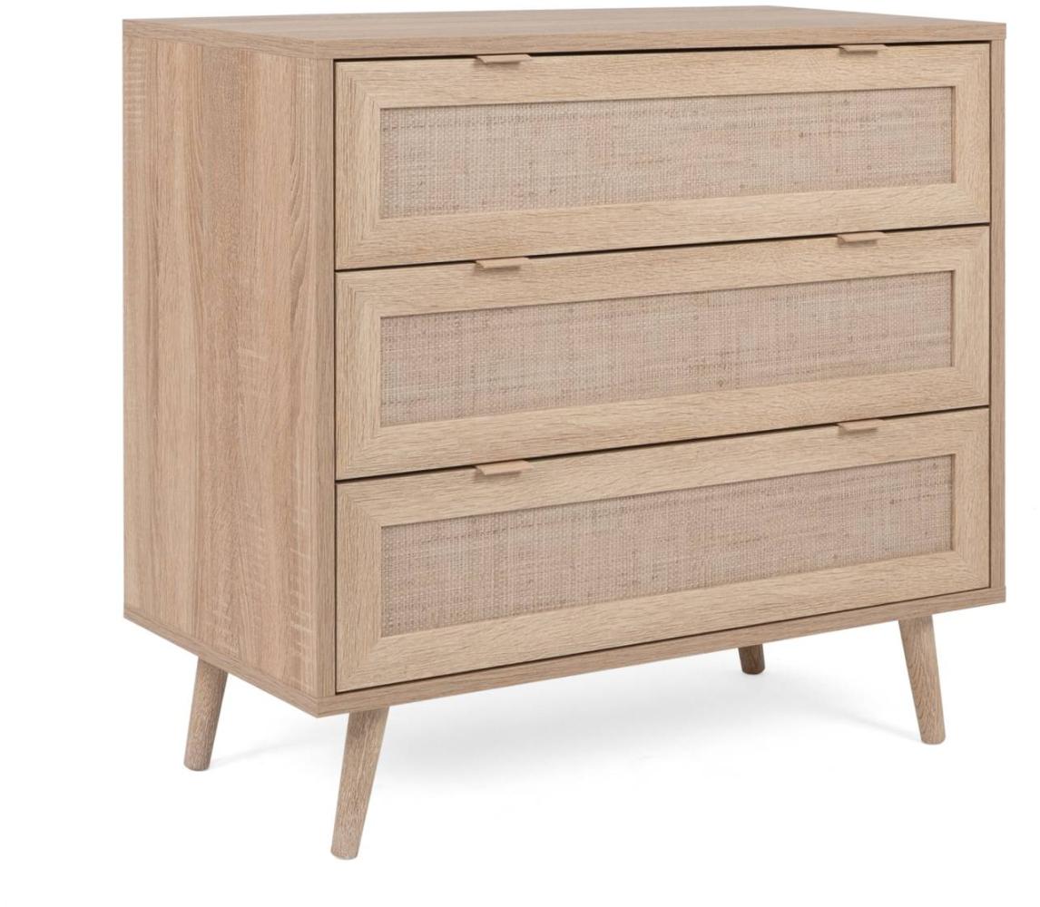 Homestyle4u Sideboard, Holz natur, 80 x 80 x 40 cm Bild 1